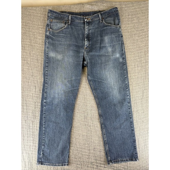 Wrangler Other - Wrangler Mens Jeans 38x30 Blue Medium Wash Relaxed Fit 5 Pocket Stretch